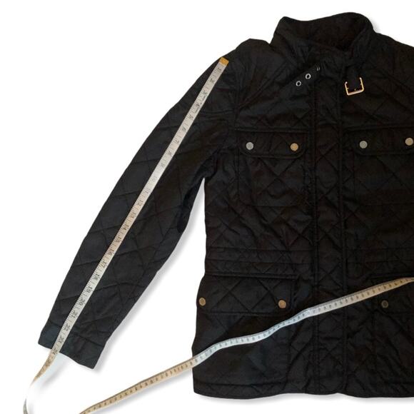 Ralph Lauren Quilted Moto Jacket Black Size Medium - Picture 10 of 12